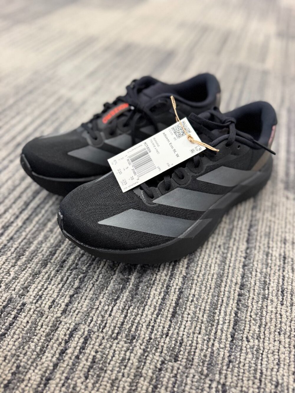 ✨ NEW Adidas Adizero Evo SL - Women's 6.5 / Men's 5 - Black / Grey - NEW ✨